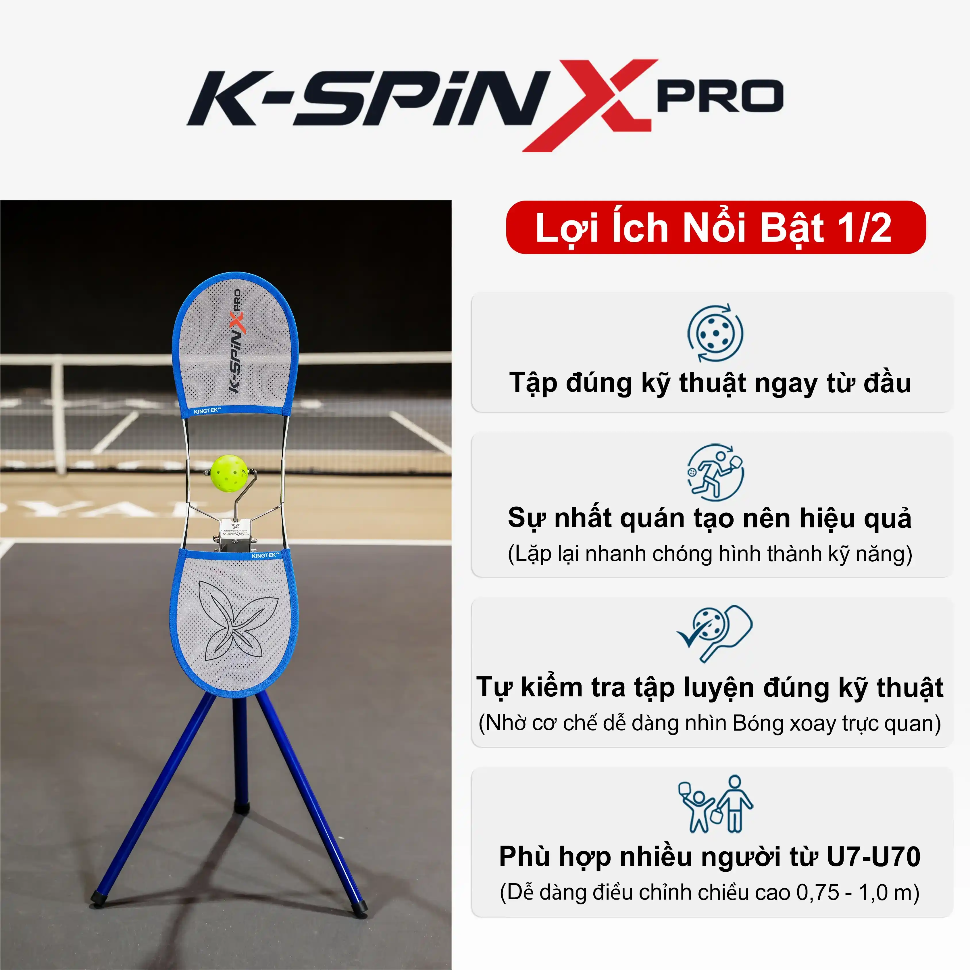 thiết bị tập topspin pickleball